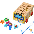 Little Jamun School Bus Shape Sorter & Pull Along Toy