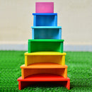 Little Jamun Rainbow Stacker, Semi-Circles & Planks - Set Of 7