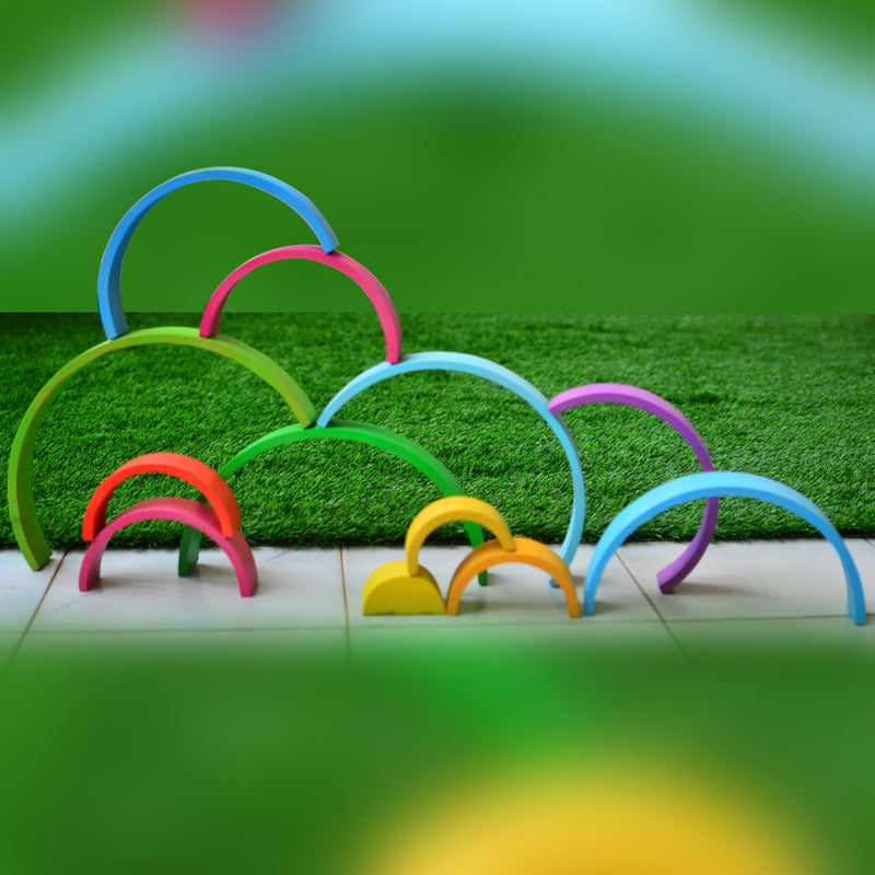 Little Jamun Rainbow, Semi-Circles & Planks - Set of 12
