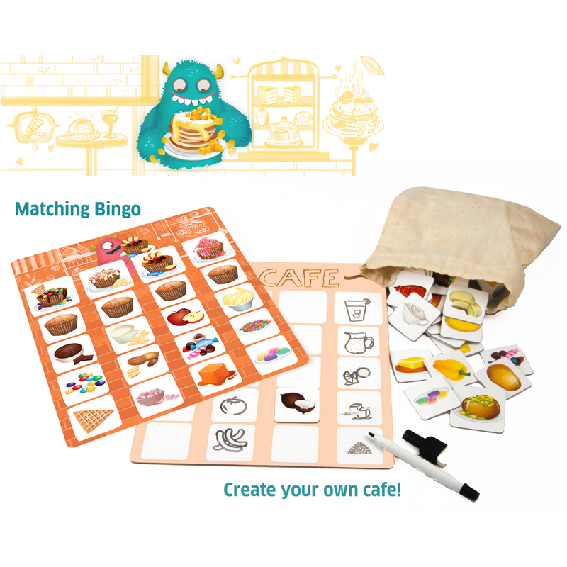 Lettuce Play- Picture Food Bingo, Matching and Memory Preschooler Game