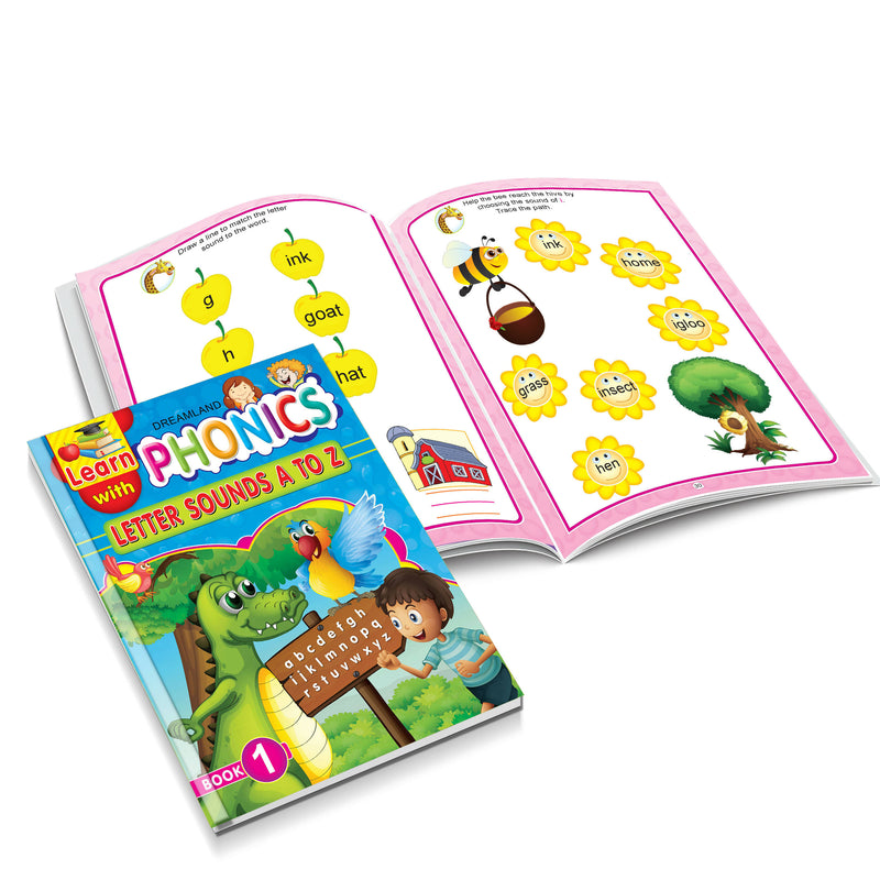 Learn With Phonics Book - Pack (5 Titles) : School Textbooks Children Book By Dreamland Publications 9789350898024