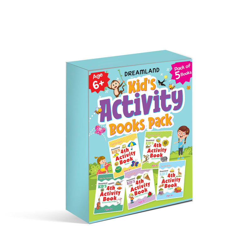 Kid's 4th Activity Age 6+ - Pack (5 Titles) : Interactive & Activity Children Book By Dreamland Publications 9788184515893