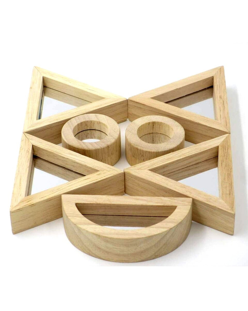 Mirror Blocks (24 pcs) | Wooden Reflective Mirror Blocks