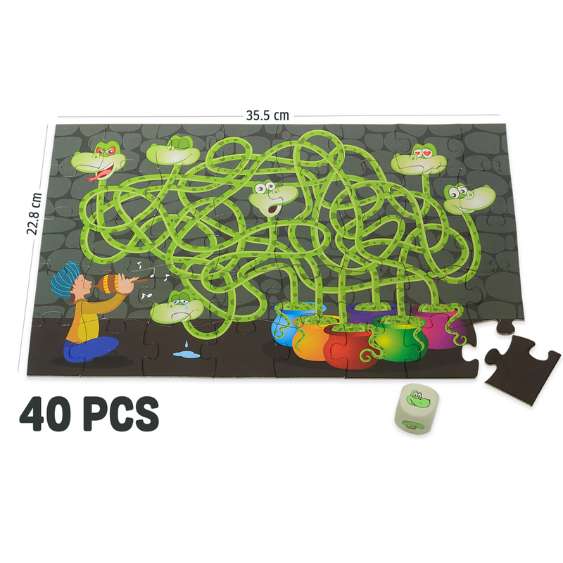 Moody Snakes Puzzle 40 Piece Jigsaw Puzzle with a Maze