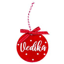 NAME  WITH SNOW PERSONALISED ORNAMENT - CLEAR ACRYLIC  (Personalization Available )