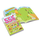 555 Stickers and Activity Books Pack -A Pack of 2 Books