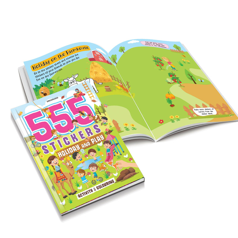 555 Stickers and Activity Books Pack -A Pack of 2 Books