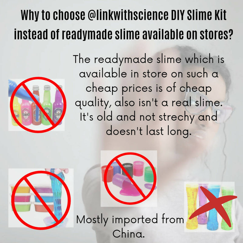 Link With Science 58 Pieces Ultimate Slime Making Kit for Kids Combo Pack of 2 - Glitter & Sparkle. Make 80+ Slimes