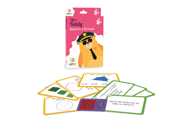 Officer Teddy Flashcards (Ages 8+) - Geometry & Patterns