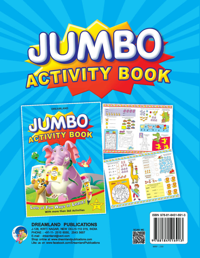 Jumbo Activity Book : Interactive & Activity Children Book By Dreamland Publications 9788184516913