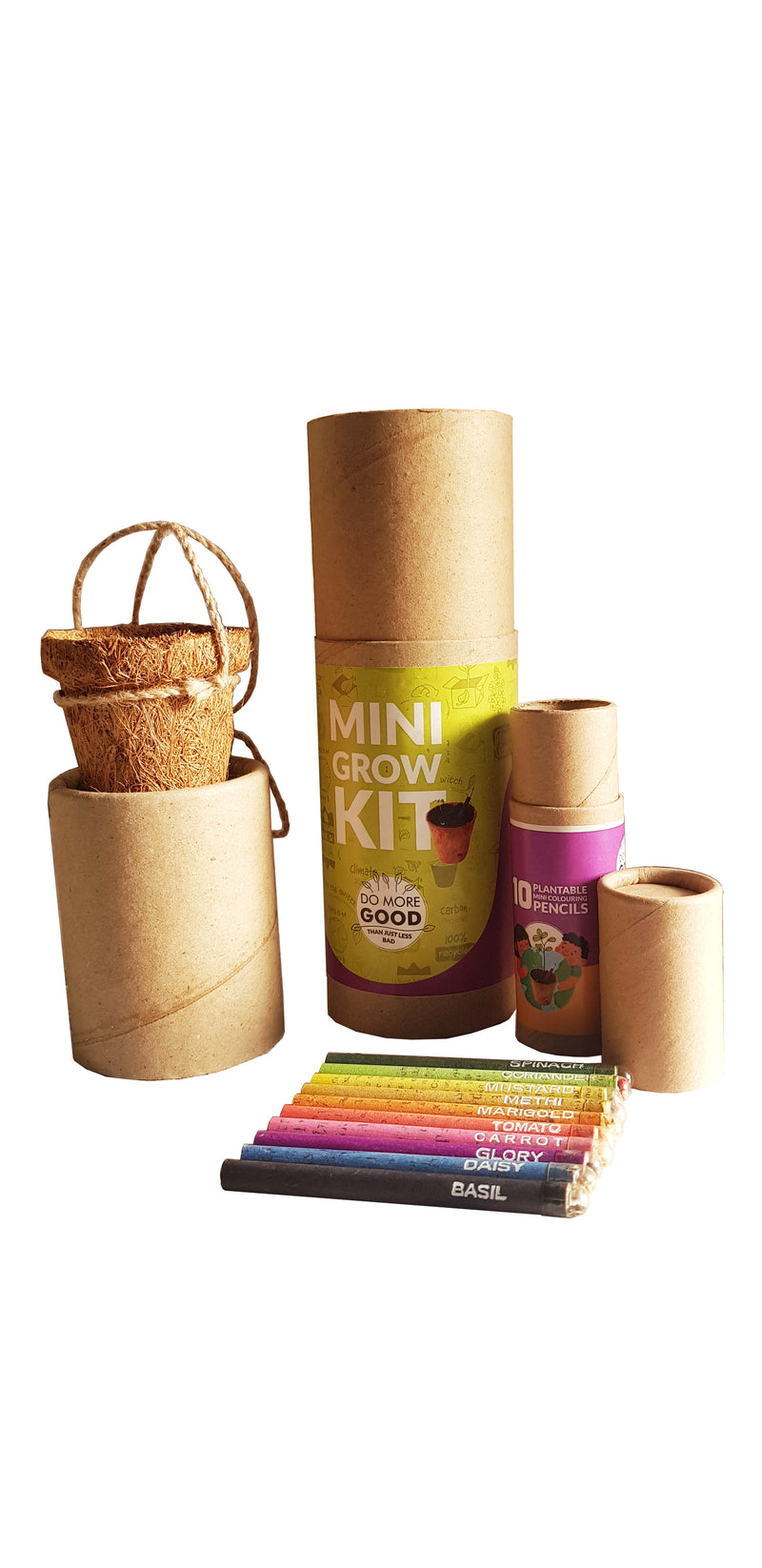 PLANTABLE PENS & PENCIL GIFT BOX - Mini Grow Kit (cylinder box)