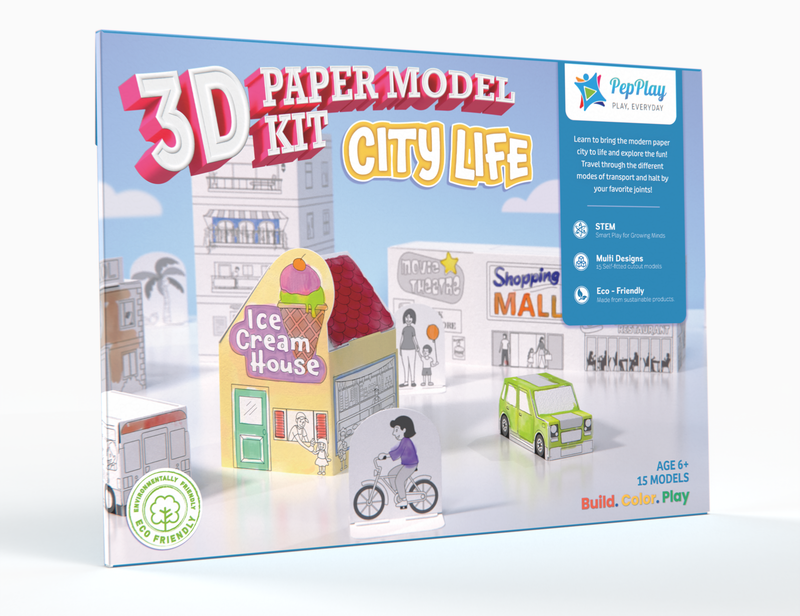 PepPlay 3D Paper Model Kit – City Life