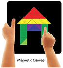 Fun Magnetic Shapes (Senior) : Type 1 with 44 Magnetic Shapes, 200 Pattern Book, Magnetic Board and Display Stand