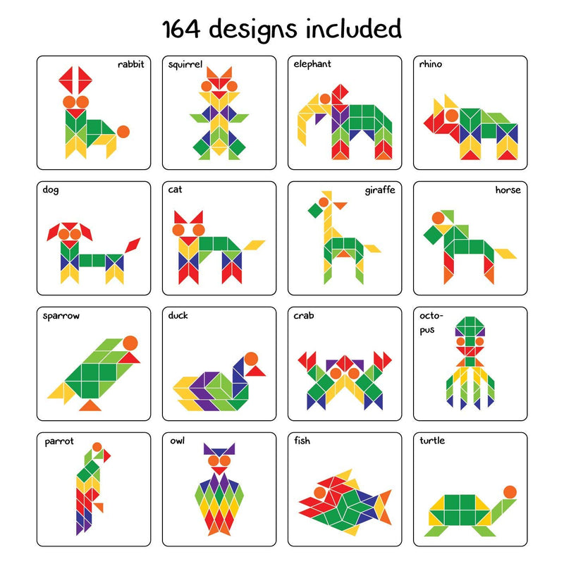 Fun Magnetic Shapes (Senior) : Type 1 with 44 Magnetic Shapes, 200 Pattern Book, Magnetic Board and Display Stand