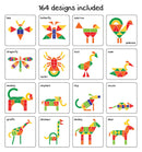 Fun Magnetic Shapes (Senior) : Type 2 with 58 Magnetic Shapes, 200 Pattern Book, Magnetic Board and Display Stand