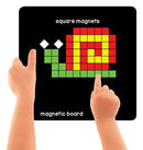 Magnetic Puzzles : Squares with 250 Colorful Magnets, 100 Puzzle Book, Magnetic Board and Display Stand