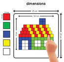 Magnetic Puzzles : Squares with 250 Colorful Magnets, 100 Puzzle Book, Magnetic Board and Display Stand