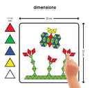 New Magnetic Puzzles : Triangles with 200 Colorful Magnets, 100 puzzle Book, Magnetic Board and Display Stand