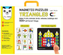 Magnetic Puzzles : Triangles with 400 Magnets, 200 puzzles, Magnetic Board and Display Stand