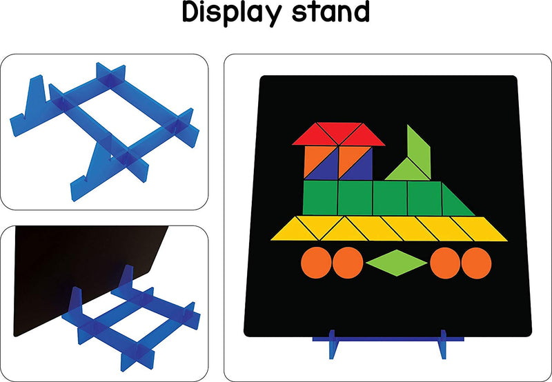 Fun Magnetic Shapes (junior) : Type 1 with 44 Magnetic Shapes, 200 Pattern Book, Magnetic Board and Display Stand