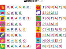 Magnetic Learn to Spell : Food with 32 Picture Magnets, 72 Letter Magnets, Magnetic Board and Spelling Guide