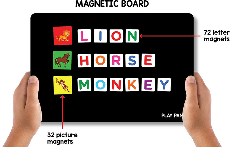 Magnetic Learn to Spell : Animals with 32 Picture Magnets, 72 Letter Magnets, Magnetic Board and Spelling Guide