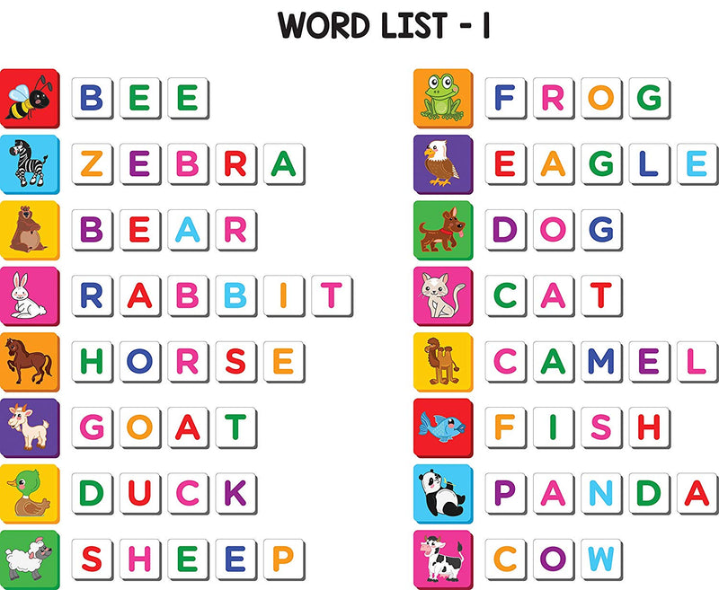 Magnetic Learn to Spell : Animals with 32 Picture Magnets, 72 Letter Magnets, Magnetic Board and Spelling Guide