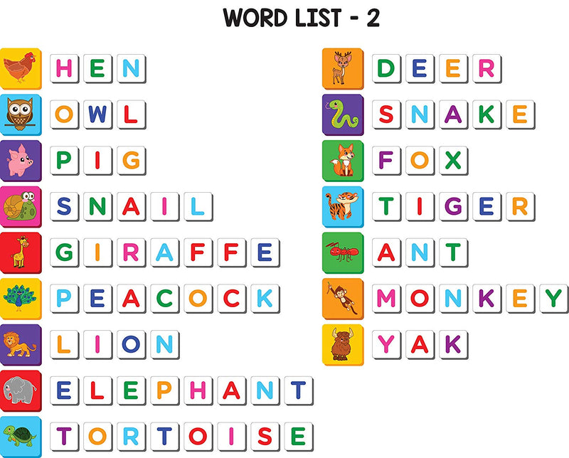 Magnetic Learn to Spell : Animals with 32 Picture Magnets, 72 Letter Magnets, Magnetic Board and Spelling Guide