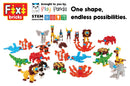 Fixi Bricks Aqua Tube 1 - Dolphin and Clown fish - With 120 pcs, Detailed Assembly Instructions and Storage Tube - Small Parts (Age 6-99 yrs)