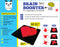 Brain Booster Type 2 (junior) - 56 puzzles designed to boost intelligence - with Magnetic Shapes, Magnetic Board, Puzzle Book and Solution Book