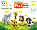 Fixi Puzzle Jungle Set 1 - 4 Make and Play Puzzles - With 240 pcs and Detailed Assembly Instructions - Small Parts (Age 6-99 Years)