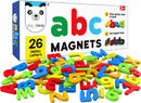 ABC Magnets Small Letters - 26 Magnetic Letters that work on any Fridge and Dry Erase Magnetic Board - Ideal for Alphabet Learning & Spelling Games - Made from Non-Toxic material with full Magnet Back