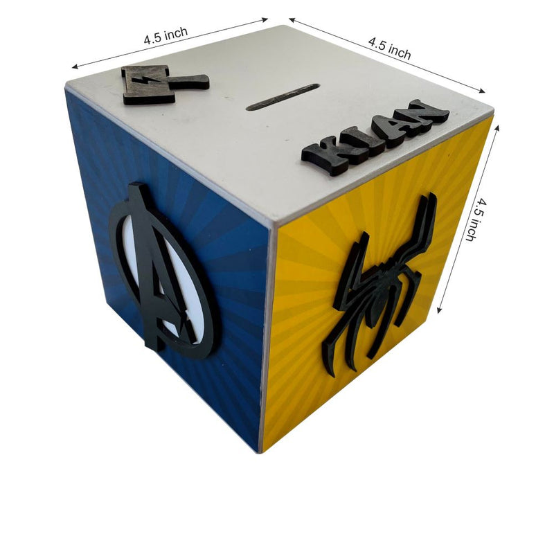 Doxbox Superhero Theme Piggy Bank ( Personalization Available )