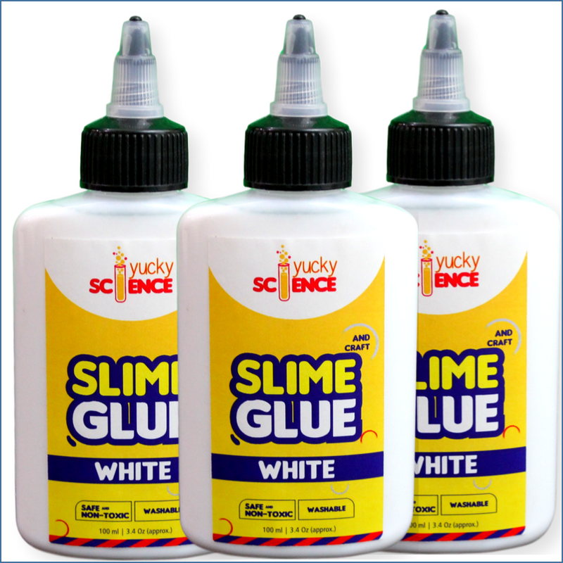 Slime and Craft White School Glue (Pack of 3 Bottles,100 ml Each)