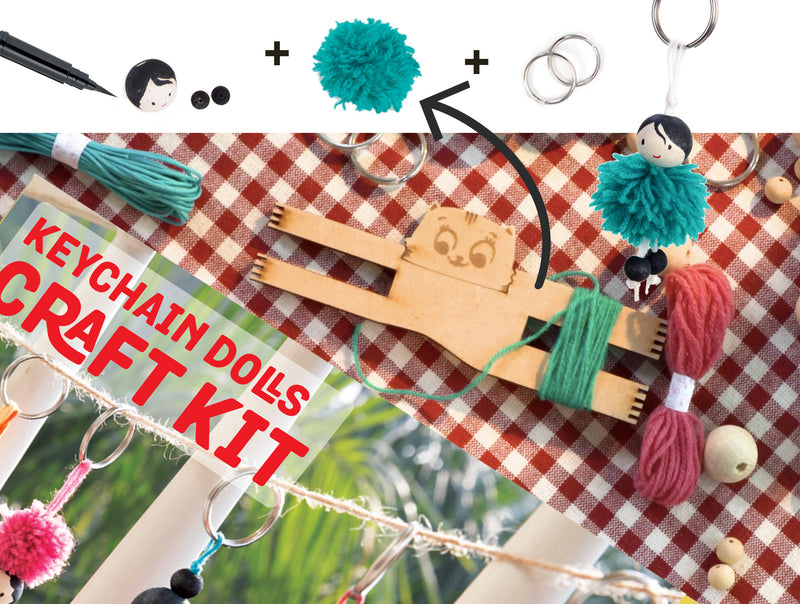Chalk and Chuckles Art and Craft Keychain Dolls