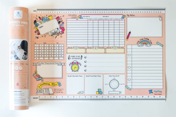 PepPlay Activity Mats - Planner Peach