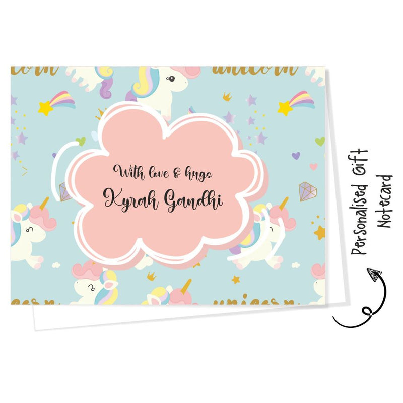 Personalised Gift notecard - Cute Unicorn