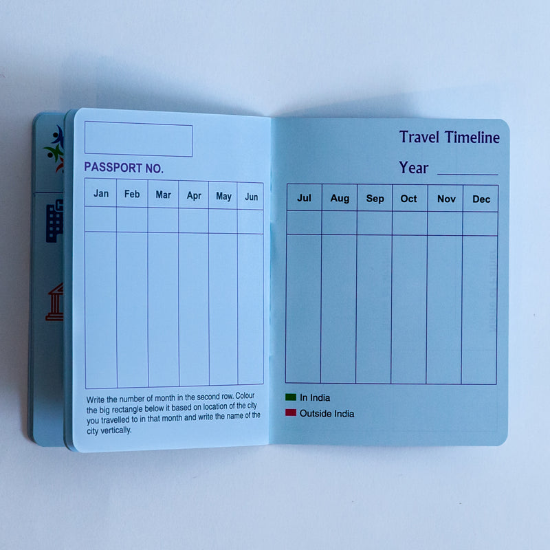 Little Collector’s Passport - Travel Scrapbook with Sticker Stamps and Flags of 48 Countries