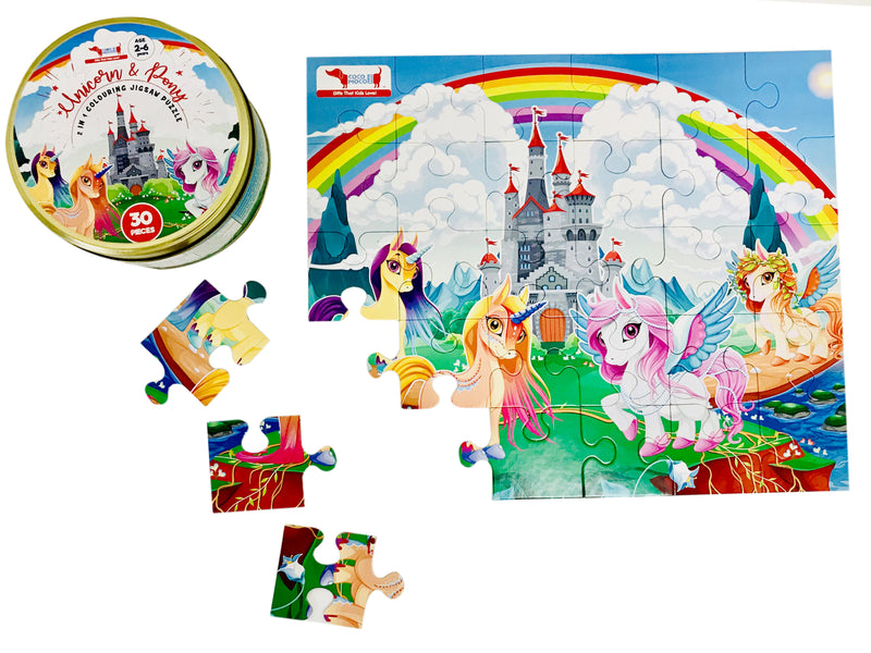 Combo Pack for Return Gifts - 5 Pieces of Unicorn and Pony Jigsaw Puzzle