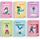 Super Power Girls  motivational posters for Girls ( Set of 6)