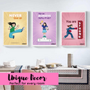 Super Power Girls  motivational posters for Girls ( Set of 6)