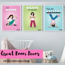 Super Power Girls  motivational posters for Girls ( Set of 6)