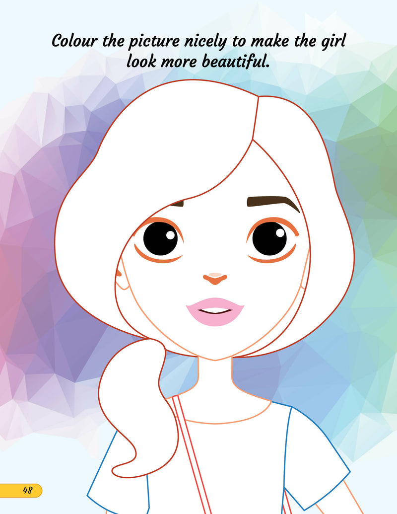 Make A Pretty Face with 100+ Stickers : Interactive & Activity Children Book by Dreamland Publications