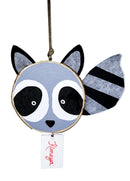RACCOON WOOD SLICE ORNAMENT(Personalization Available )