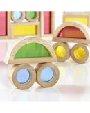 Rainbow Blocks (24 pcs) | Wooden Colorful Acrylic Blocks