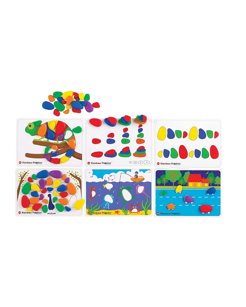 Rainbow Pebbles Activity Set (48 pebbles, 12 double-sided A4 size Activity cards)