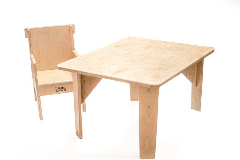 Wooden Table and Chair