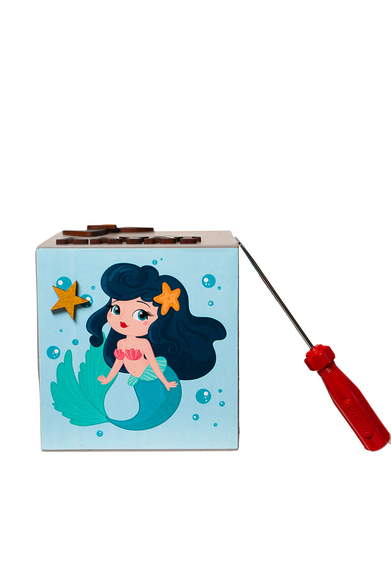 Doxbox Mermaid Theme Piggy Bank  ( Personalization Available)