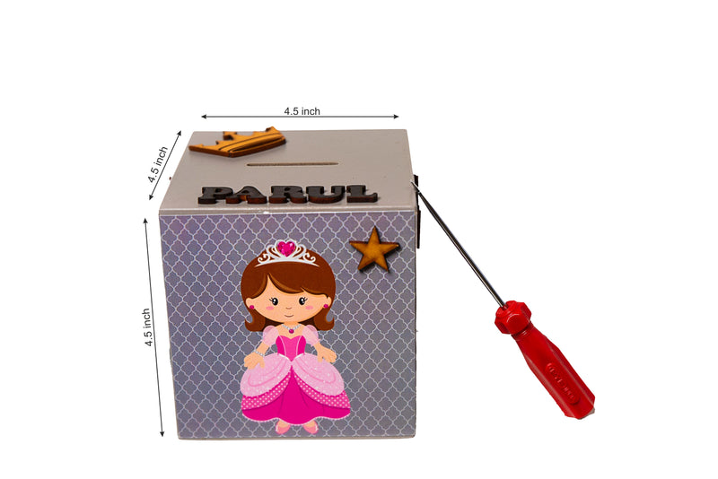 Doxbox Princess Theme Piggy Bank  ( Personalization Available)