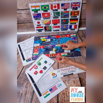 20 National Flags Magic Folder